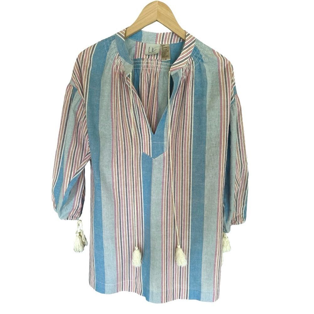 LIVE Los Angeles Cotton Tunic Blouse Top Size Medium